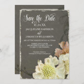 Foto Save the Date Modern Painterly Flowers Art Kaart (Voorkant / Achterkant)
