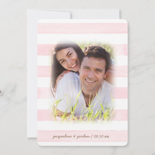 Foto Save the Date Modern Waterverf Bloemen Kaart (Achterkant)