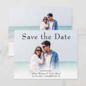 Foto Save the Date Moderne Trouwkaart (Voorkant / Achterkant)
