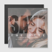 Foto Save the Date Moderne Typografie Magnetisch (Voorkant / Achterkant)