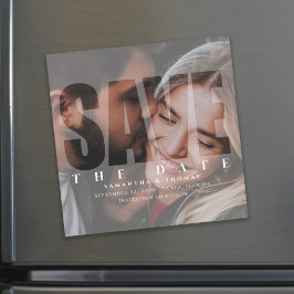 Foto Save the Date Moderne Typografie Magnetisch