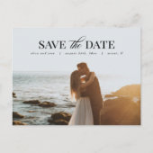 Foto Save the Date Post Kaart, Elegant Briefkaart (Voorkant)