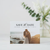 Foto Save the Date Post Kaart, Elegant Briefkaart (Staand voorkant)