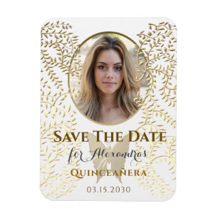 Foto Save The Date Quinceanera Magneet
