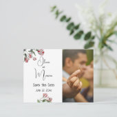 Foto Save the Date Rood en Witte Tulpen Briefkaart (Staand voorkant)