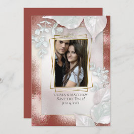 FOTO SAVE THE DATE | Terracotta Schittering Kaart