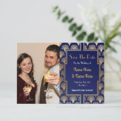 Foto Save The Date Trouwfeest 1920s Art Deco (Staand voorkant)
