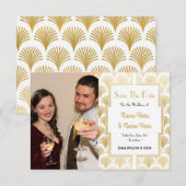 Foto Save The Date Trouwfeest 1920s Art Deco (Voorkant / Achterkant)