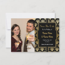 Foto Save The Date Trouwfeest 1920s Art Deco