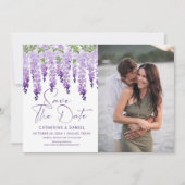 Foto Save the Date Waterverf Wisteria Wedding (Voorkant)