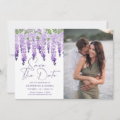 Foto Save the Date Waterverf Wisteria Wedding (Voorkant)