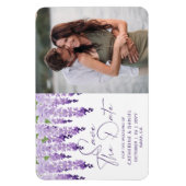 Foto Save the Date Waterverf Wisteria Wedding Magneet (Verticaal)
