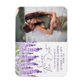 Foto Save the Date Waterverf Wisteria Wedding Magneet (Verticaal)