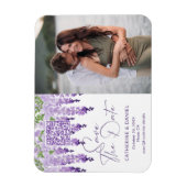 Foto Save the Date Waterverf Wisteria Wedding Magneet (Verticaal)