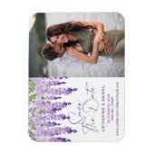 Foto Save the Date Waterverf Wisteria Wedding Magneet (Verticaal)
