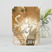 Foto Save the Date Wedding Invitation (Staand voorkant)
