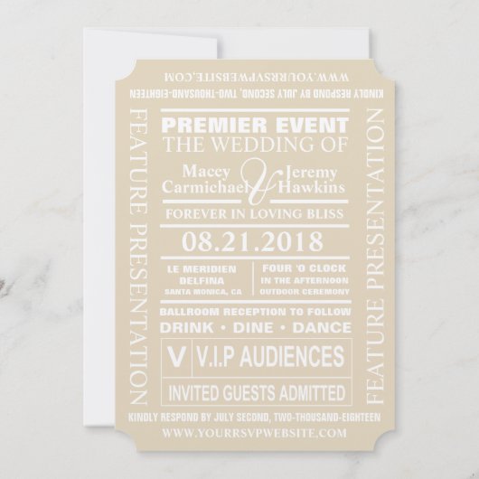 Foto Save the Date Wedding Invitation (Achterkant)