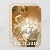 Foto Save the Date Wedding Invitation (Voorkant / Achterkant)