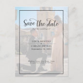 Foto Save the Date Wedding Invitation Briefkaart (Voorkant)