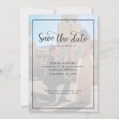 Foto Save the Date Wedding Kaart (Voorkant)
