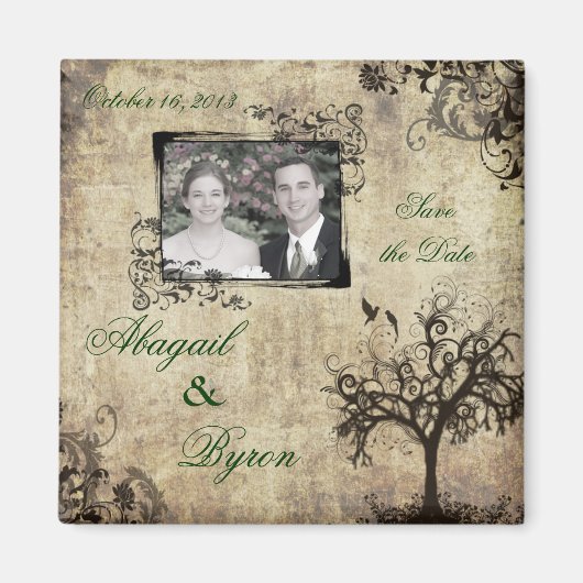 Foto Save the Date Wedding Magnet (Voorkant)