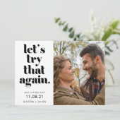 Foto Save the New Date Wedding Postponement Kaart (Staand voorkant)