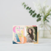 Foto Schattige 2025 Graduation Party Mini Invitati Informatiekaartje (Staand voorkant)