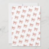 FOTO Schattige Coquette Roos Gold Bow Sweet 16 Kaart (Achterkant)