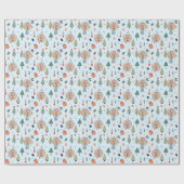 Foto Schattige Kerst Cadeaupapier (Vlak)