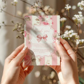 Foto Schattige Roze Bow Vrijgezellenfeest Bedankkaart