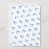 FOTO Schattigee Coquette Navy Blue Bow Sweet 16 Kaart (Achterkant)