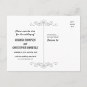 Foto schoolbord Save the Date Wedding Briefkaart (Achterkant)