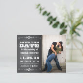 Foto schoolbord Save the Date Wedding Briefkaart (Staand voorkant)