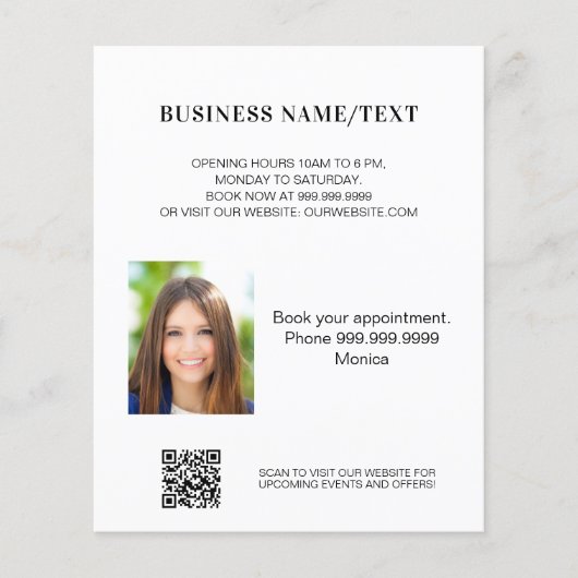 Foto: schoonheidssalon make-up business flyer (Voorkant)