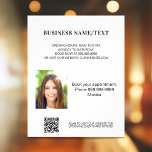 Foto: schoonheidssalon make-up business flyer<br><div class="desc">Personaliseer en voeg jouw naam,  adres,  jouw tekst,  foto,  uw eigen QR code aan uw website toe. Witte achtergrond,  zwarte tekst.</div>