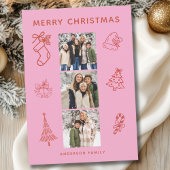 Foto Scribble Christmas Flat Holiday Kaart