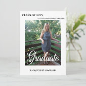 Foto Script Afstudeeraankondiging Kaart (Staand voorkant)