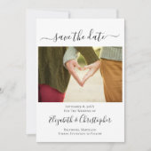 Foto Script Calligrafie Trendy Save The Date (Voorkant)