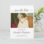 Foto Script Calligrafie Trendy  Save The Date (Staand voorkant)