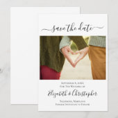 Foto Script Calligrafie Trendy  Save The Date (Voorkant / Achterkant)