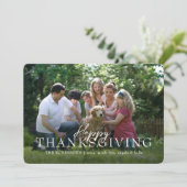 Foto Script Overlay Prettig Thanksgiving Feestdagenkaart (Staand voorkant)
