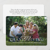 Foto Script Overlay Prettig Thanksgiving Feestdagenkaart (Voorkant / Achterkant)
