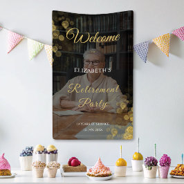 Foto Script Pensioenfeest Goud Spandoek
