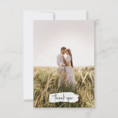 Foto script Simple Elegant Wedding Bedankkaart (Voorkant)