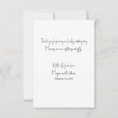 Foto script Simple Elegant Wedding Bedankkaart (Achterkant)