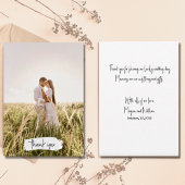 Foto script Simple Elegant Wedding Bedankkaart