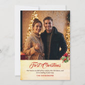 Foto  Script Traditioneel Eerste Kerstdag Feestdagenkaart (Voorkant)