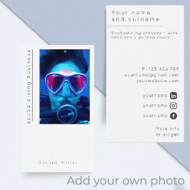 Foto scuba duikwinkel moderne Business Car Visitekaartje