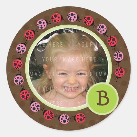 FOTO SEAL:: ladybird circle 2 Ronde Sticker (Voorkant)
