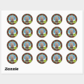 FOTO SEAL:: lieveheersbeestje cirkel 1 Ronde Sticker (Vel)